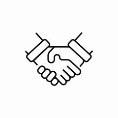 handshake deal icon sign vector