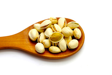 Roasted salted pistachios, delicious snack