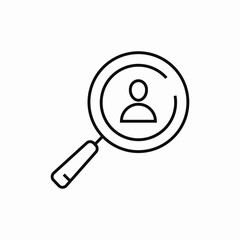 recruitment hr employee search icon sign vector