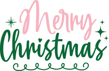 Obraz premium Merry Christmas typography clip art design on plain white transparent isolated background for card, shirt, hoodie, sweatshirt, apparel, card, tag, mug, icon, poster or badge