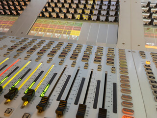 Professional Audio Mixing Console Control Panel