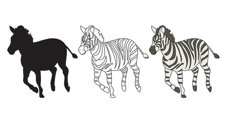 Running Zebra Drawing