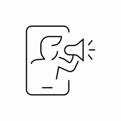 phone megaphone announcement icon sign vector