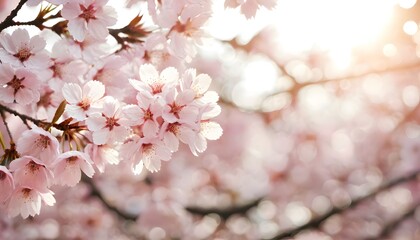 Obraz premium Photo of a cherry blossom tree with pink flowers in the background