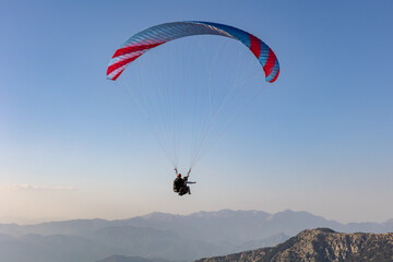 Turkey. Oludeniz. Paragliding. Paragliding flight.