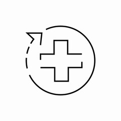 first aid arrow icon sign vector