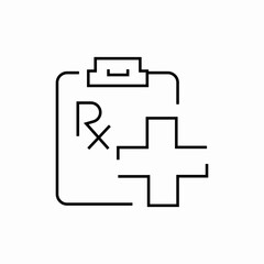 medical prescription icon sign vector