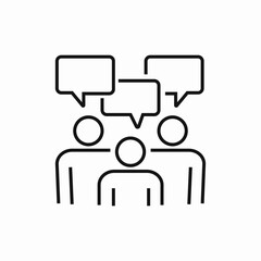 people discussion icon sign vector