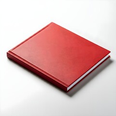 red notebook isolated on white background.