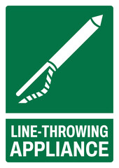 ISO emergency and first aid safety signs text variation_line-throwing appliance portrait size a4/a3/a2/a1