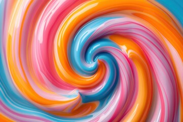 Hypnotic swirls of vibrant colors creating a mesmerizing spiral pattern