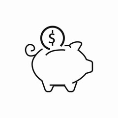 piggy bank icon sign vector