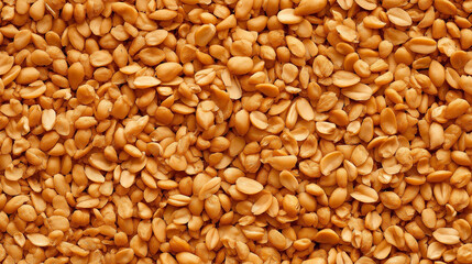 a pattern in photograph, extreme close-up, top-down view of crushed peanuts, filling the entire frame with a focus on the intricate details of the food items