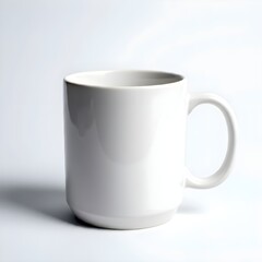 Fototapeta premium White cup isolated on white background.