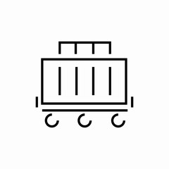 shipping container icon sign vector