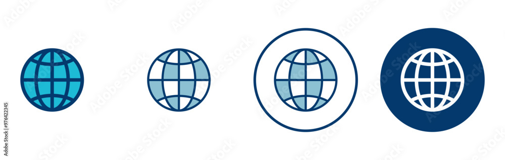 Wall mural web icon vector isolated on white background. website vector icon. internet world vector