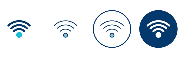 WIFI Icon vector isolated on white background. signal vector icon. Wireless and wifi icon or sign for remote internet access