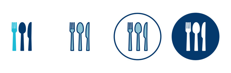 Fork, Spoon, and Knife isolated on white background. Restaurant icon. food icon. Eat. Cutlery icon.