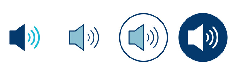 Speaker icon vector isolated on white background. Volume icon. Loudspeaker icon vector. Audio. Sound