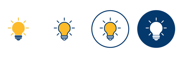 Fototapeta premium Lamp icon vector isolated on white background. Light bulb icon vector. Idea vector icon