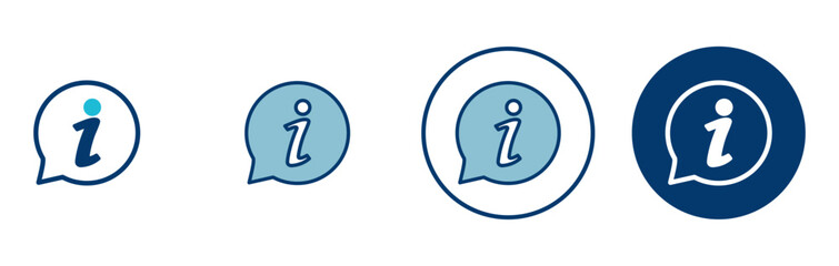 Information icon vector isolated on white background. Info sign. About us