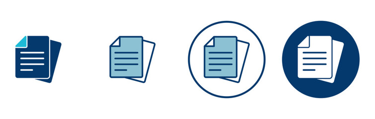 Document icon vector isolated on white background. Paper icon. File Icon
