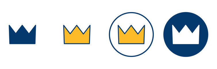 Crown Icon vector isolated on white background. Crown symbol. Crown vector icon
