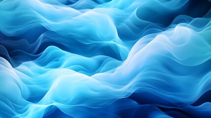 Obraz premium Ethereal waves and clouds, soft blues and whites, seamless pattern, digital art, soothing and serene design.