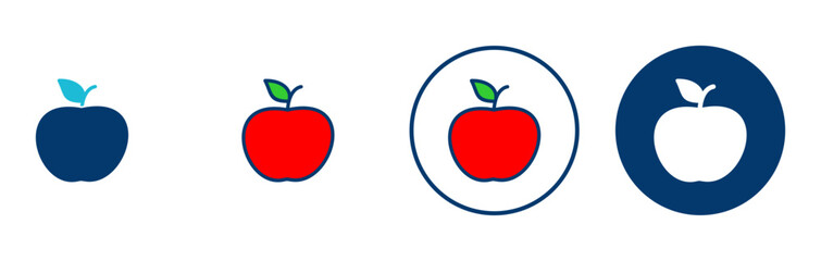 Apple icon vector isolated on white background. Apple vector icon.