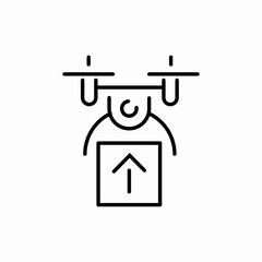 drone delivery icon sign vector