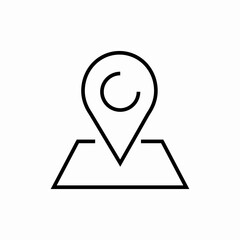 location pin map icon sign vector