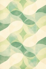  Retro Groovy Wavy Pattern in Light Green and Cream with Optical Illusion Effect. 1960s Aesthetic Checkered Design.

