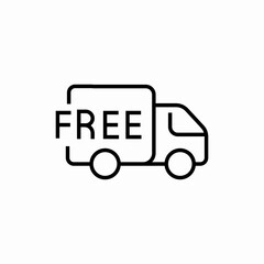 free delivery truck icon sign vector