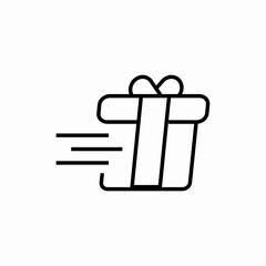 gift delivery icon sign vector