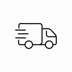 lorry delivery express icon sign vector