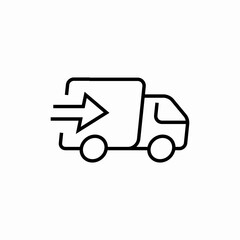 truck delivery fast icon sign vector