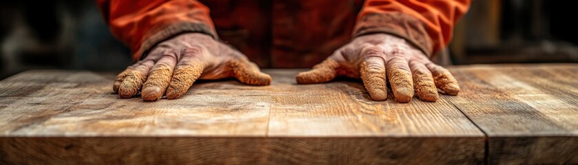 Artisan Craftsmanship Hands Selecting Solid Cherry Wood Planks, Grain Guiding Custom Creations, Rustic Furniture, Unique Designs, Handcrafted Woodworking, Fine Woodworking, Woodworking Projects