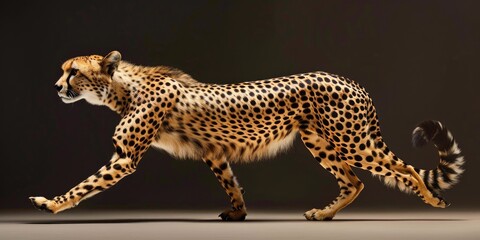 The distinct physical characteristics of a cheetah, including its adaptable spine, partially retractable claws, elongated legs, and tail, allow it to achieve an astonishing maximum speed of 110 km/h