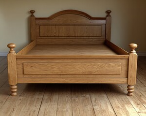 Solid Oak Bed Frame with Rich Textured Grain, Each Plank Meticulously Selected for Strength and Beauty, Handmade in the UK, Classic Design, Durable and Timeless, Luxurious Comfort, Natural Wood