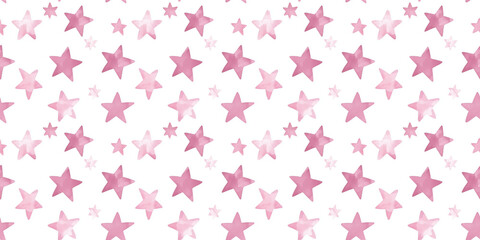 blush and mauve color stars seamless pattern on a white background