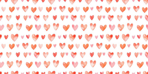 blush and salmon pink color hearts seamless pattern, clean surface texture, white background