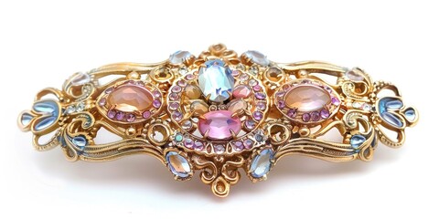 Fototapeta premium Victorian Baroque-Inspired Brooch Pin Costume Jewelry for Women