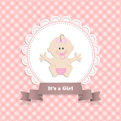 baby shower invitation. vector/illustration.Baby shower card