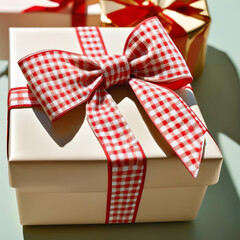  A close-up image of a beautifully tied ribbon bow 