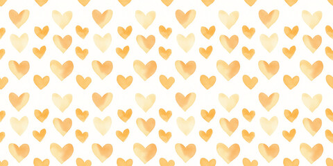 ivory and wheat color hearts seamless pattern, clean surface texture, white background