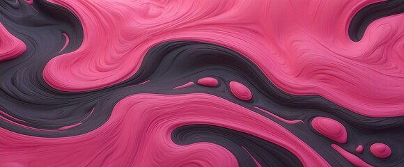 Obraz premium abstract pink and black color liquid texture background
