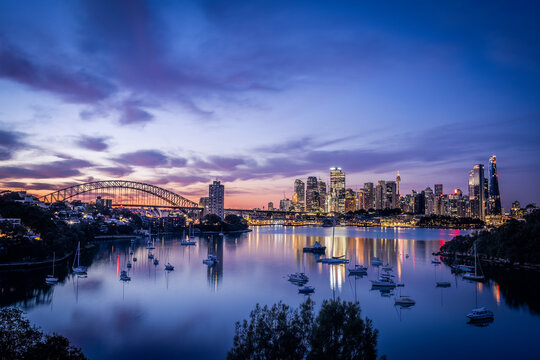 Sydney Skyline taken from Berry's Bay, NSW, Australia