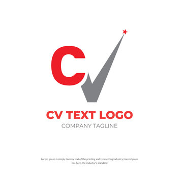 CV letter logo concept idea vector isolated on a white background illustration

