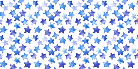 periwinkle and royal blue color stars seamless pattern, clean surface texture, white background