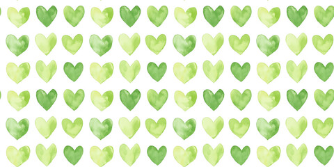 pistachio and avocado color hearts seamless pattern, clean surface texture, white background